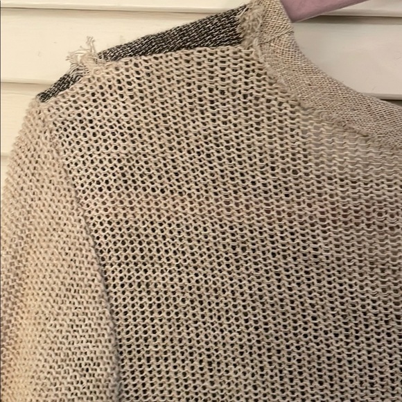 Jaskar Cream Embellished Detailed Black Graphic Asymmetrical Blouse Top Sweater - Picture 7 of 15